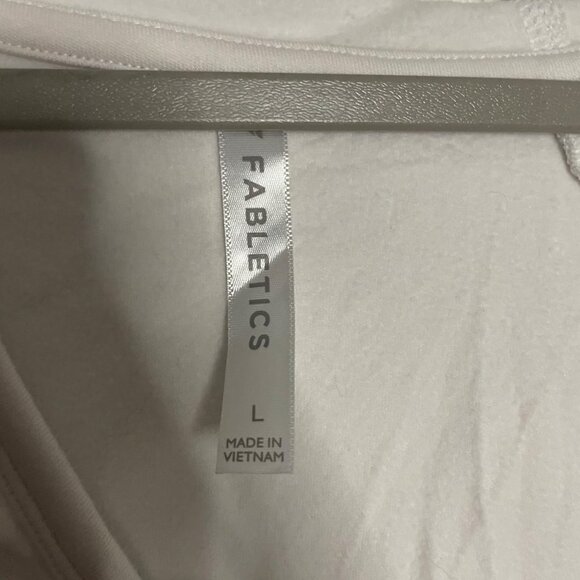 Fabletics Sweatshirt Sydney Twist Front Hoodie White Size Large - Picture 5 of 6